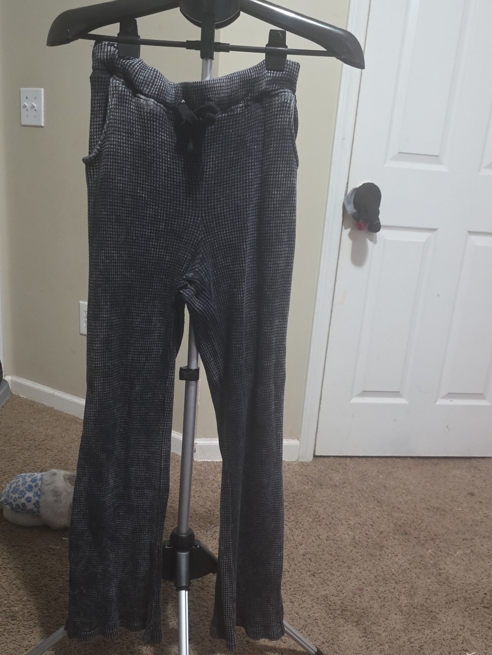 Women's Waffle Knit Lounge Pants - Gray